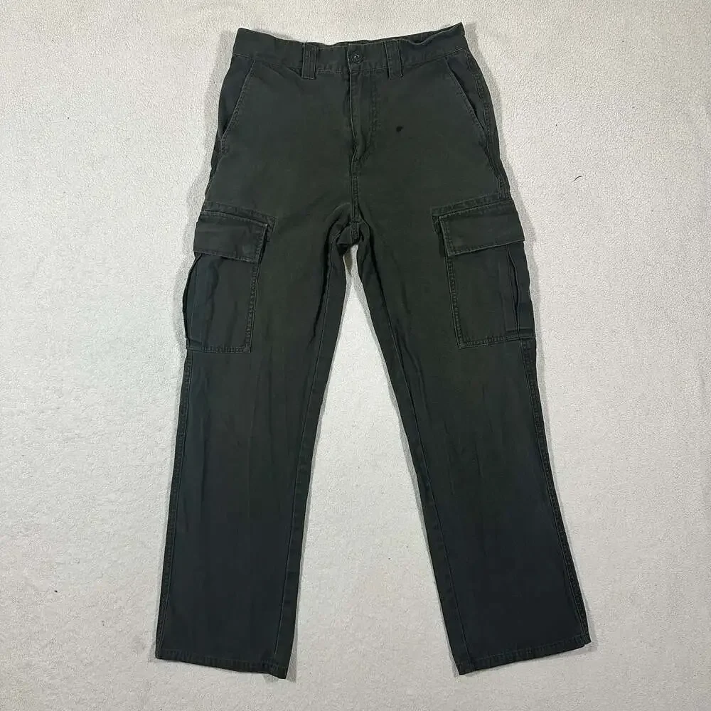 Billabong Men's Size 28 Dark Olive Green Cargo Pants Straight Leg Skate Y2K